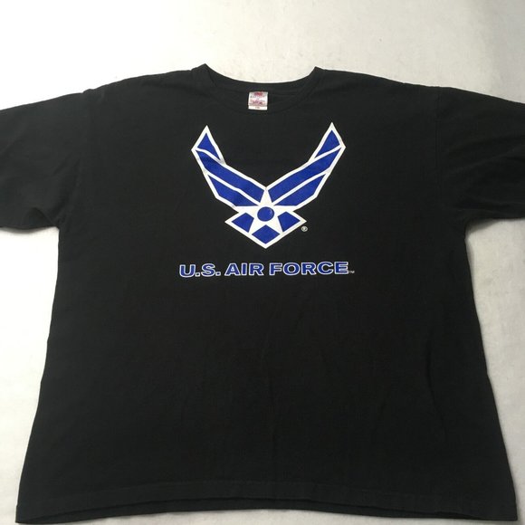 U.S. Air Force Wings Blue Bayside Made American Tee Short Sleeve T-Shirt XXL - Picture 1 of 10